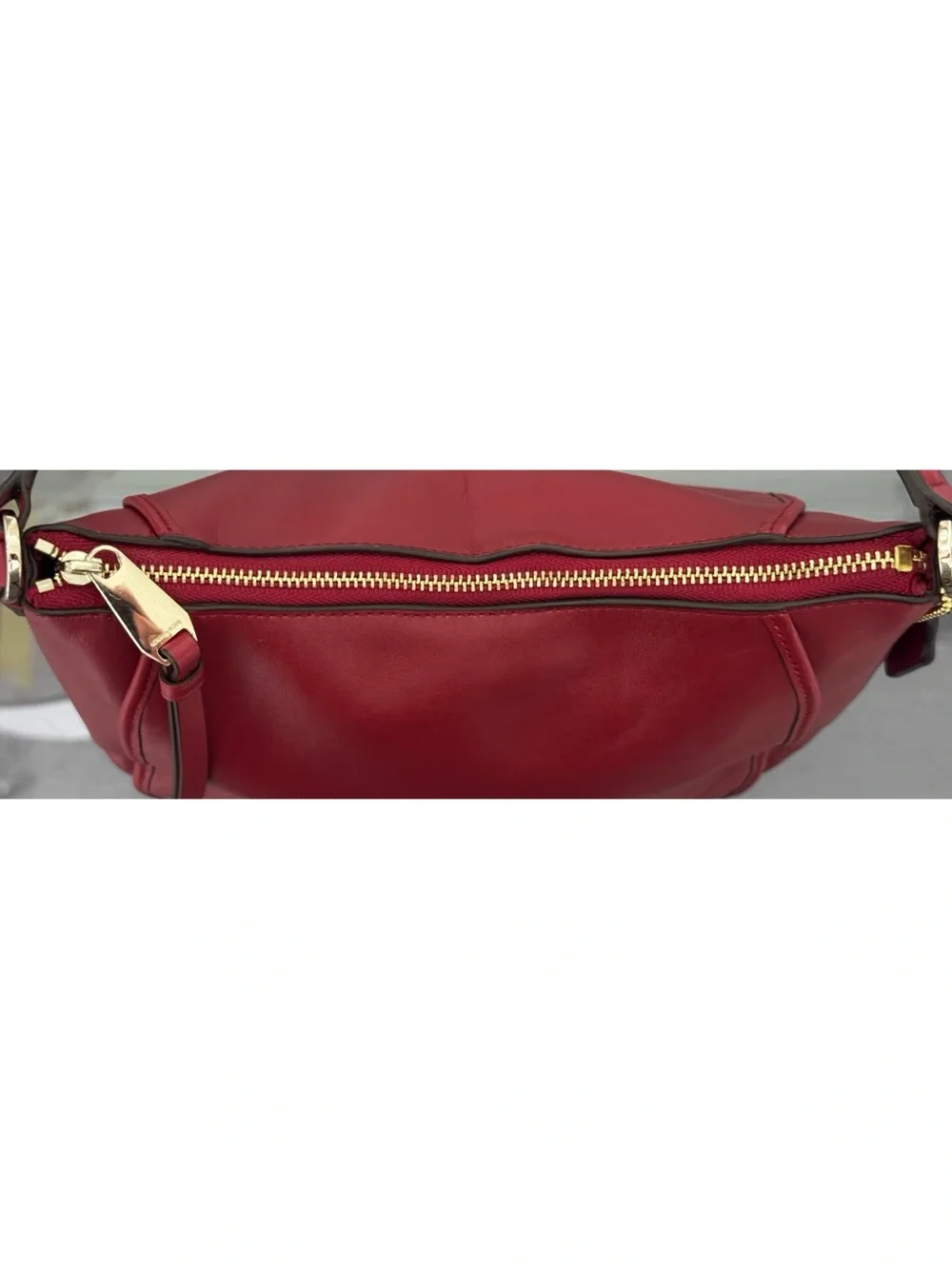COACH Madison Top Handle RED Leather Hobo Handbag
